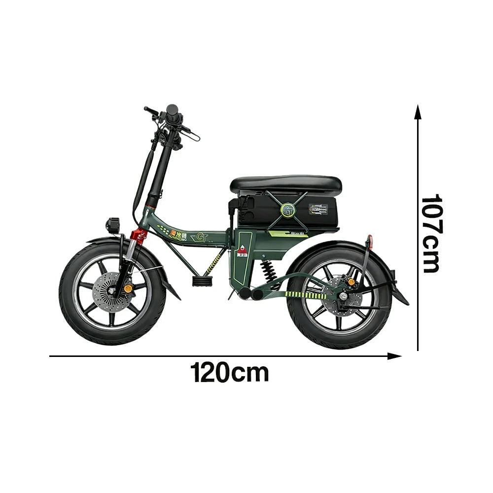 VOLTUS Foldable Electric Scooter, 48V55AH Battery, Hydraulic Suspension, Aviation-Grade Alloy Frame, Vacuum Tyres, Waterproof Motor - Green