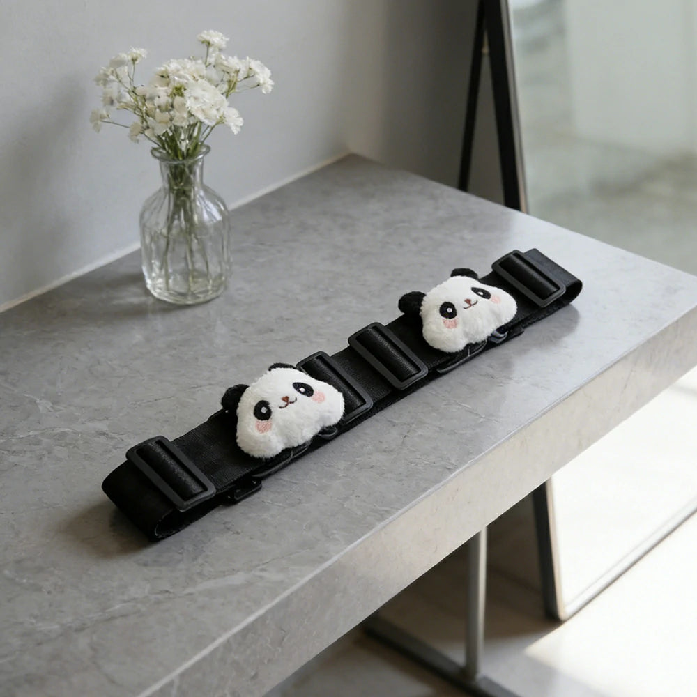 VOLTUS Double Kids Tricycle Safety Strap Adjustable Secure Fit Polyester Webbing with High-Strength Alloy Buckle - Black