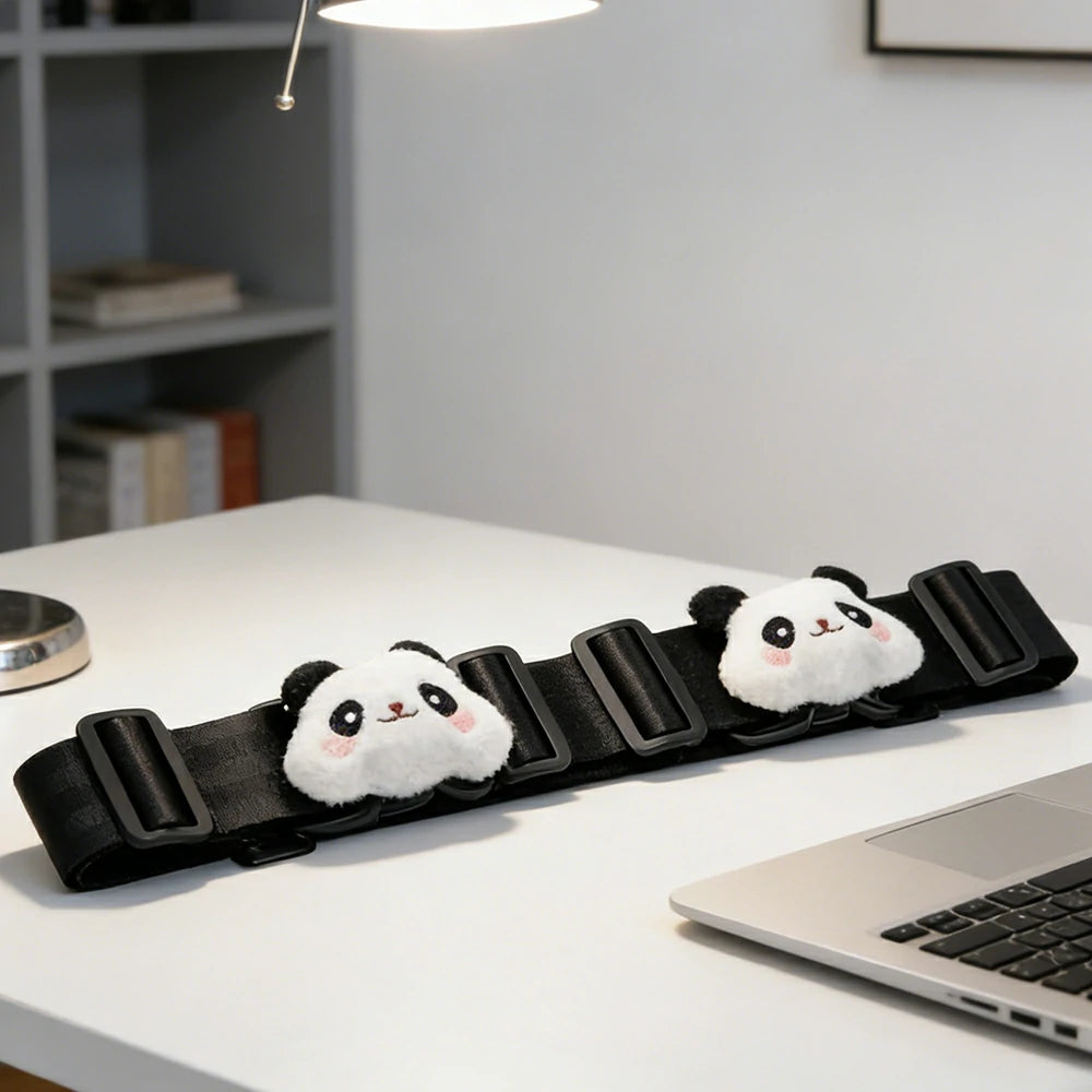 VOLTUS Double Kids Tricycle Safety Strap Adjustable Secure Fit Polyester Webbing with High-Strength Alloy Buckle - Black