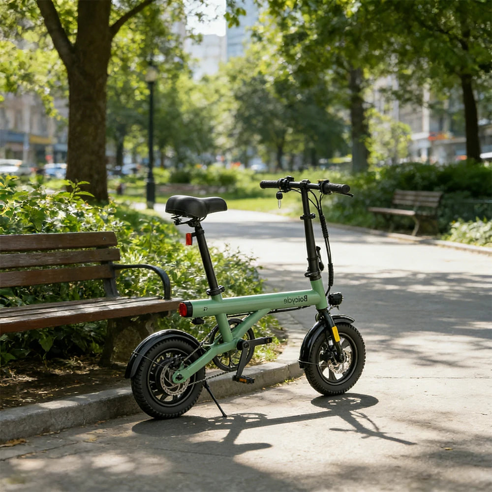 VOLTUS Electric Bike 400W Motor, 36V Lithium Battery, Waterproof, Adjustable Height, Aluminum Frame, 40km Assist Range, Extended Mudguards