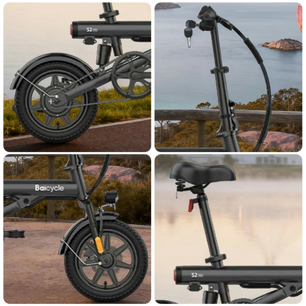 VOLTUS Folding Electric Bike 36V400W Brushless Motor Aluminium Alloy Frame Dual Suspension Dual Disc Brakes Long-Range Battery Design