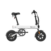 VOLTUS Folding Electric Bike 36V250W Brushless Motor Aluminium Alloy Frame Dual Disc Brakes with Upgraded Comfort Saddle Design - White