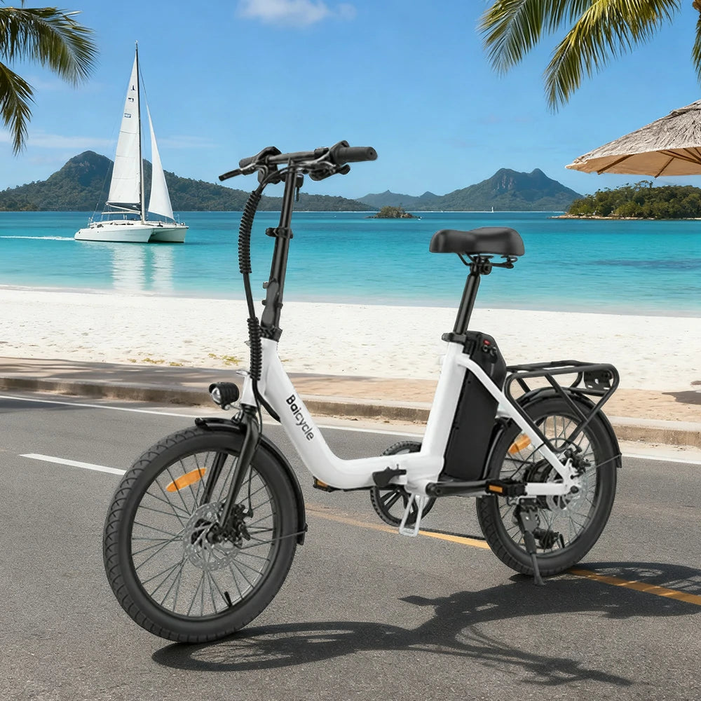 VOLTUS Folding Electric Bike 36V400W High-Torque Brushless Motor Aluminium Alloy Body 20-Inch Tyres with Shimano 6-Speed and 11Ah Power Pack