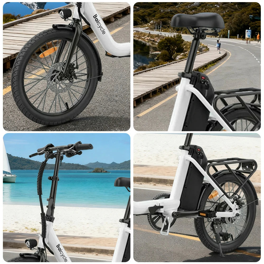 VOLTUS Folding Electric Bike 36V400W High-Torque Brushless Motor Aluminium Alloy Body 20-Inch Tyres with Shimano 6-Speed and 11Ah Power Pack