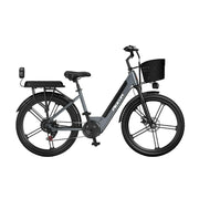 VOLTUS Folding Electric Bike 400W Motor Carbon Alloy Frame Shimano 7-Speed 24-Inch Magnesium Alloy Integrated Wheels with Energy Recovery System - Grey