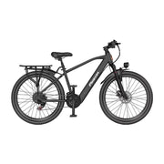 VOLTUS Electric Bike 400W Motor Carbon Alloy Frame Shimano 21-Speed 26-Inch Spoked Wheels with Dual Suspension - Black