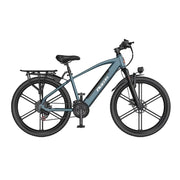 VOLTUS Electric Bike Carbon Alloy Frame Shimano 7-Speed 26-Inch Magnesium Alloy Integrated Wheels with Dual Suspension and Removable Lithium Battery - Blue