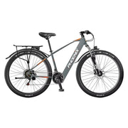 VOLTUS 26-Inch Electric Bike, 48V400W Motor, 21-Speed Gears, High Carbon Steel Frame, Spoked Wheels, Hidden Waterproof Battery - Grey
