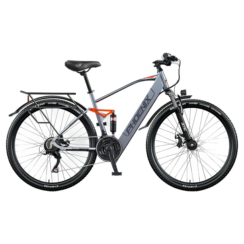 VOLTUS 26-Inch Electric Bike, 48V400W Motor, 21-Speed Gears, High Carbon Steel Frame, Dual Suspension, Hidden Waterproof Battery, Spoked Wheels