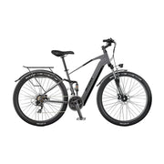VOLTUS 26-Inch Electric Bike, 48V400W Motor, Shimano 21-Speed Gears, Aluminium Alloy Frame, Smart LCD Display, Dual Suspension, Spoked Wheels - Grey