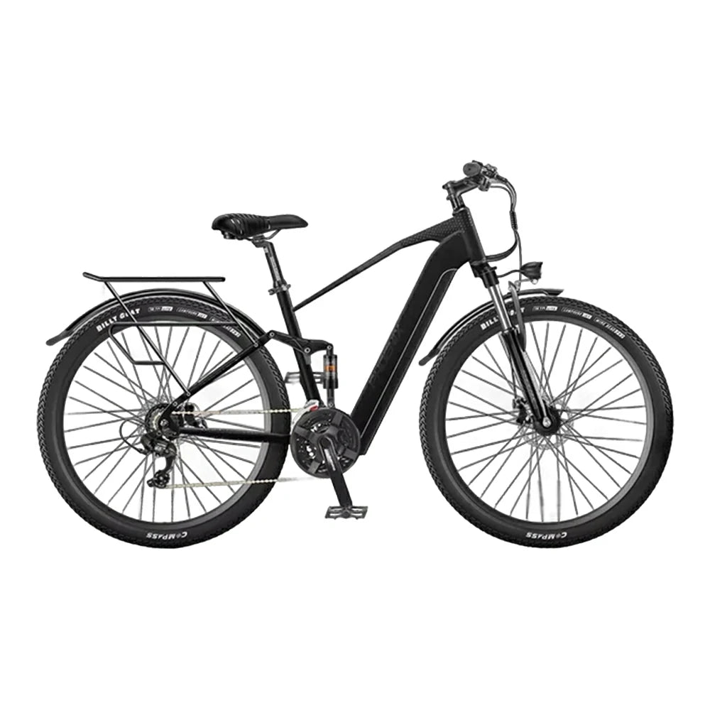 VOLTUS 26-Inch Electric Bike, 48V400W Motor, Shimano 21-Speed Gears, Aluminium Alloy Frame, Smart LCD Display, Dual Suspension, Spoked Wheels - Black