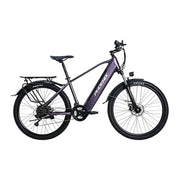 VOLTUS 26-Inch Electric Bike, 36V350W Motor, Shimano 21-Speed Gears, High Carbon Steel Frame, Removable Mid Battery, 80kg Rear Rack - Purple