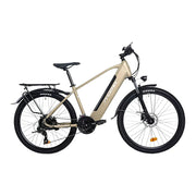 VOLTUS 26-Inch Electric Bike, 36V350W Motor, Shimano 21-Speed Gears, High Carbon Steel Frame, Removable Mid Battery, 80kg Rear Rack - Gold
