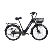 VOLTUS 26-Inch Electric Bike, 48V400W Rear Motor, 5-Level Assist, Shimano 7-Speed Gears, Aluminium Alloy Frame, Removable Battery - Black