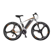 VOLTUS 26-Inch Electric Mountain Bike, 350W Brushless Motor, 21-Speed Gears, Aluminium Alloy Frame, Removable Battery, One-Piece Wheels - Grey