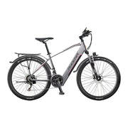VOLTUS 26-Inch Electric Bike, 48V400W Brushless Motor, 21-Speed Gears, Aluminium Alloy Frame, Hidden Waterproof Battery, Spoked Wheels - Silver