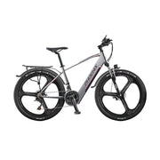 VOLTUS 26-Inch Electric Bike, 48V400W Brushless Motor, 21-Speed Gears, Aluminium Alloy Frame, Hidden Waterproof Battery, One-Piece Wheels - Silver