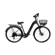 VOLTUS 700C Electric Road Bike, 48V400W Brushless Motor, Shimano 7-Speed Gears, Aluminium Alloy Frame, Hidden Battery, Spoked Wheels - Black
