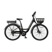 VOLTUS 26-Inch Electric Bike, 400W Motor, Shimano 7-Speed Gears, Aluminium Alloy Frame, Suspension Fork with Lockout, Removable Rear Battery - Black