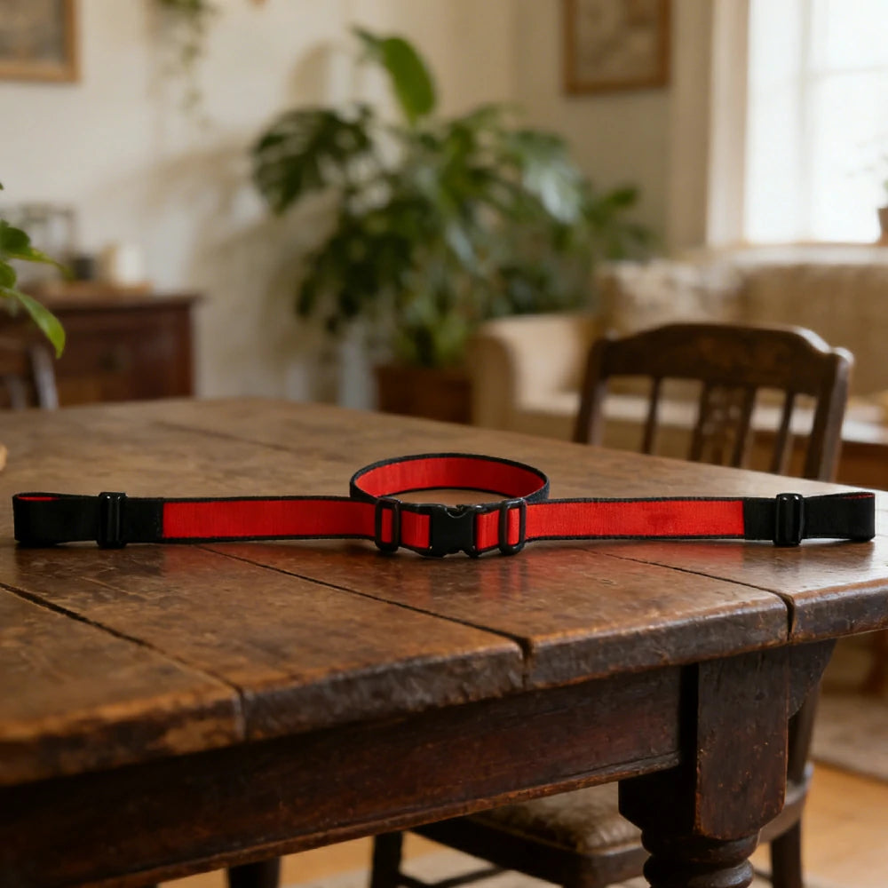 VOLTUS Single Kids Tricycle Safety Strap Full-Wrap Secure Support High-Strength Webbing No-Drill Installation Adjustable Fit - Red