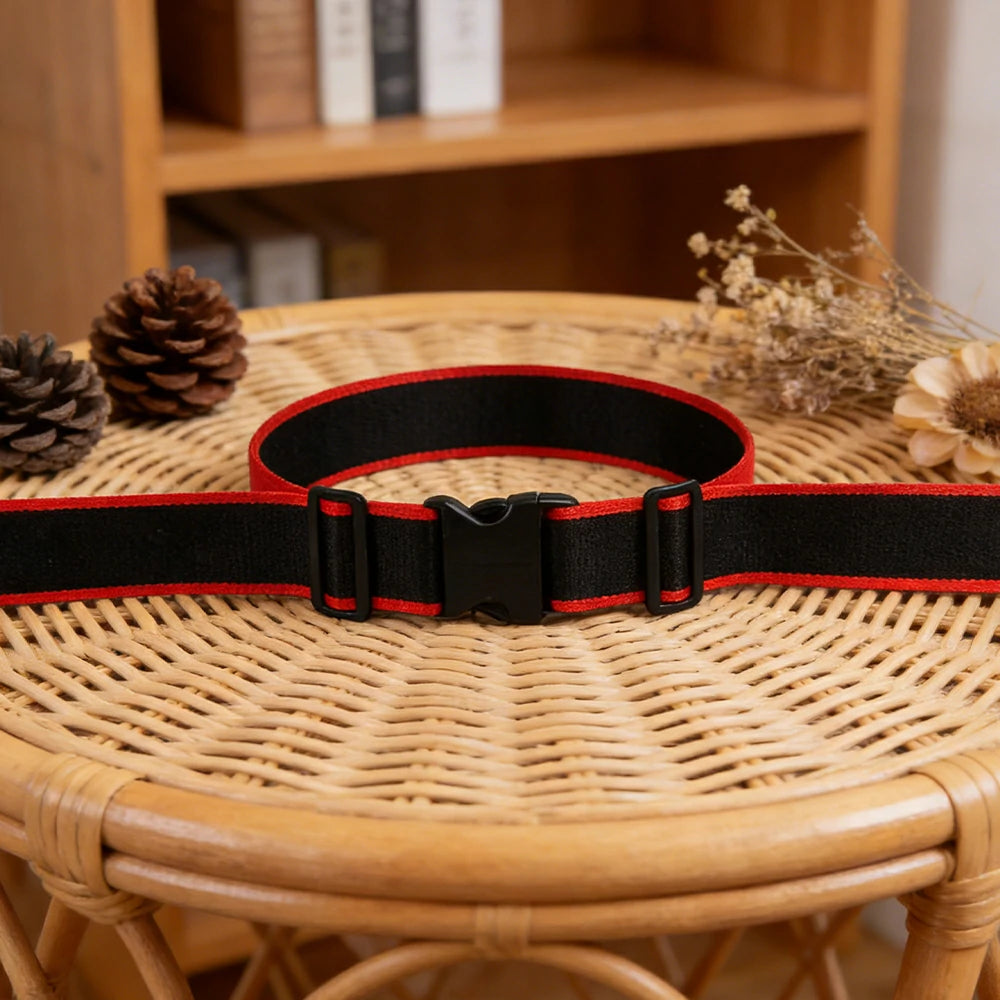 VOLTUS Single Kids Tricycle Safety Strap Full-Wrap Secure Support High-Strength Webbing No-Drill Installation Adjustable Fit - Black&Red