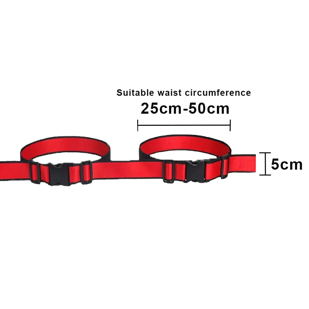 VOLTUS Double Kids Tricycle Safety Strap Full-Wrap Secure Support High-Strength Webbing No-Drill Installation Adjustable Fit - Red