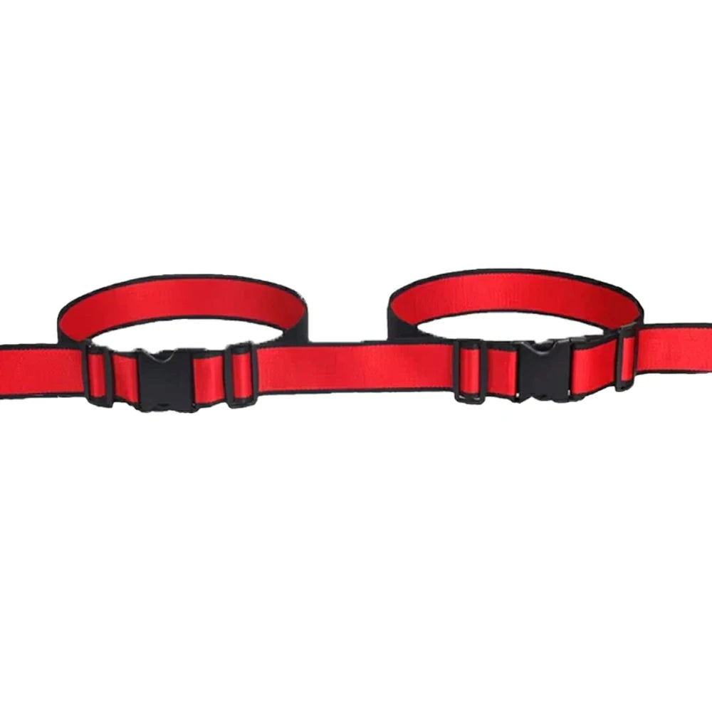 VOLTUS Double Kids Tricycle Safety Strap Full-Wrap Secure Support High-Strength Webbing No-Drill Installation Adjustable Fit - Red