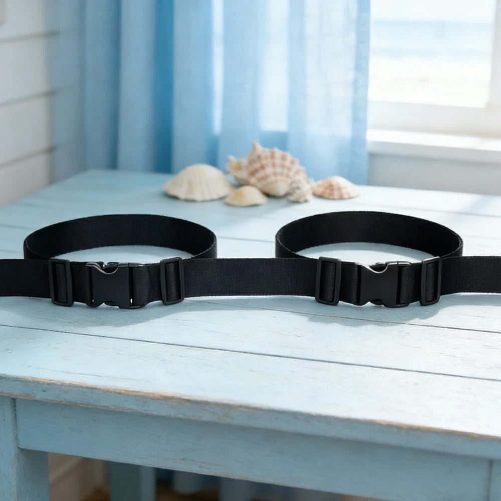 VOLTUS Double Kids Tricycle Safety Strap Full-Wrap Secure Support High-Strength Webbing No-Drill Installation Adjustable Fit - Black