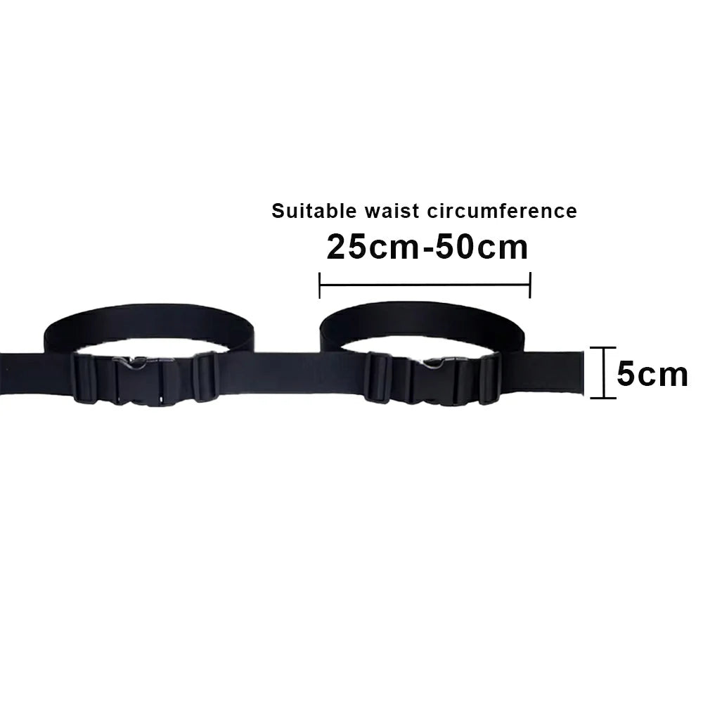 VOLTUS Double Kids Tricycle Safety Strap Full-Wrap Secure Support High-Strength Webbing No-Drill Installation Adjustable Fit - Black