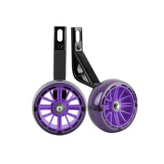 VOLTUS Kids Bicycle Training Wheels Smooth Quiet Rolling Reinforced Steel Bracket Stable Balance Support for 16/18/20 Inch Bikes - Purple