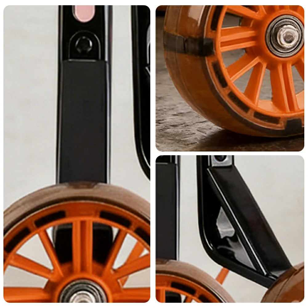 VOLTUS Kids Bicycle Training Wheels Smooth Quiet Rolling Reinforced Steel Bracket Stable Balance Support for 16/18/20 Inch Bikes - Orange