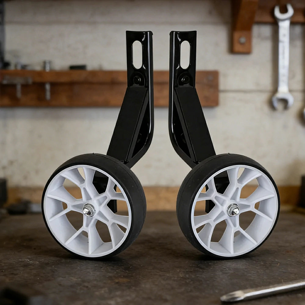 VOLTUS Bicycle Training Wheels Smooth Quiet Rolling Reinforced Steel Bracket Wide Wheel Balance Support for 16/18/20/22 Inch Bikes