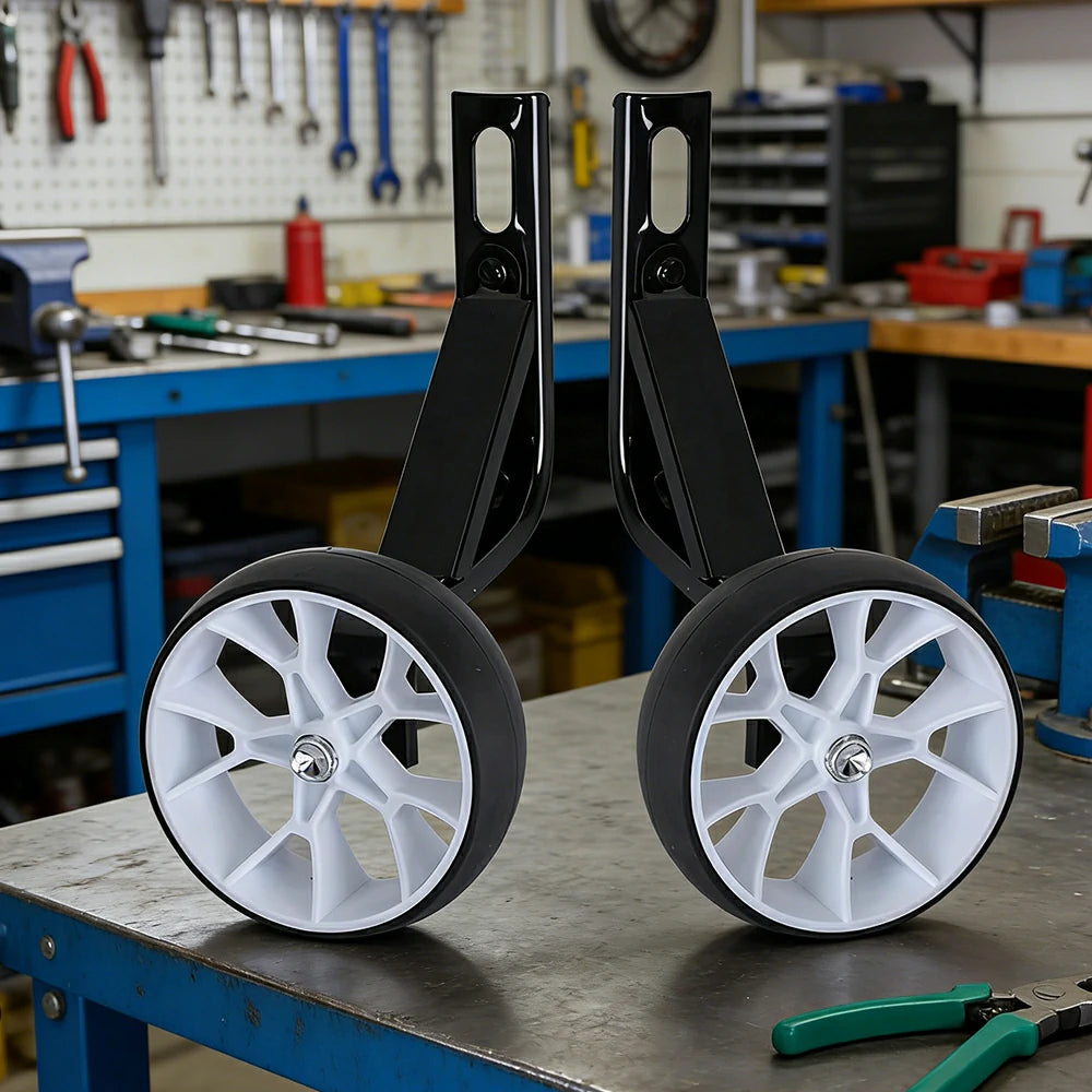 VOLTUS Bicycle Training Wheels Smooth Quiet Rolling Reinforced Steel Bracket Wide Wheel Balance Support for 16/18/20/22 Inch Bikes