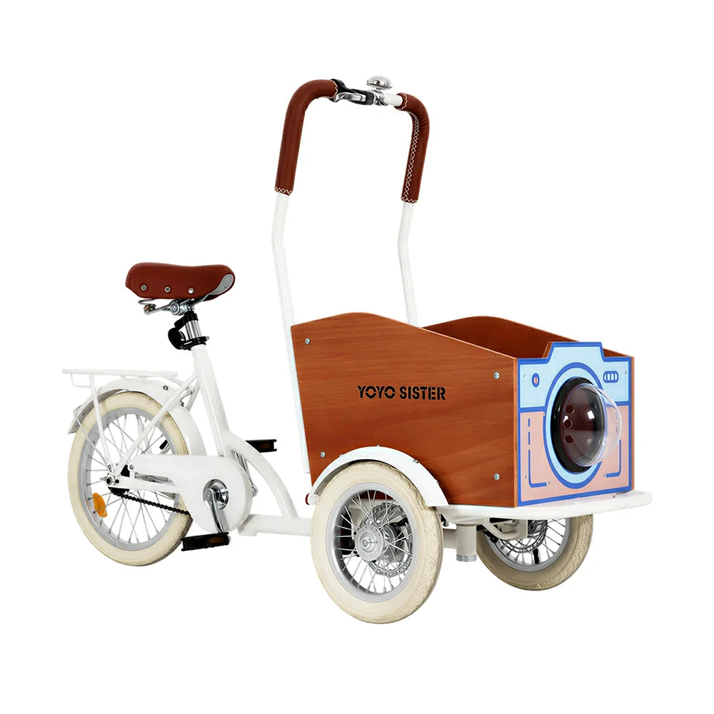 VOLTUS Upgraded Adult Pet Tricycle Space Capsule Front Cargo Box 105kg Capacity Pet Outings & Daily Cargo - Cream