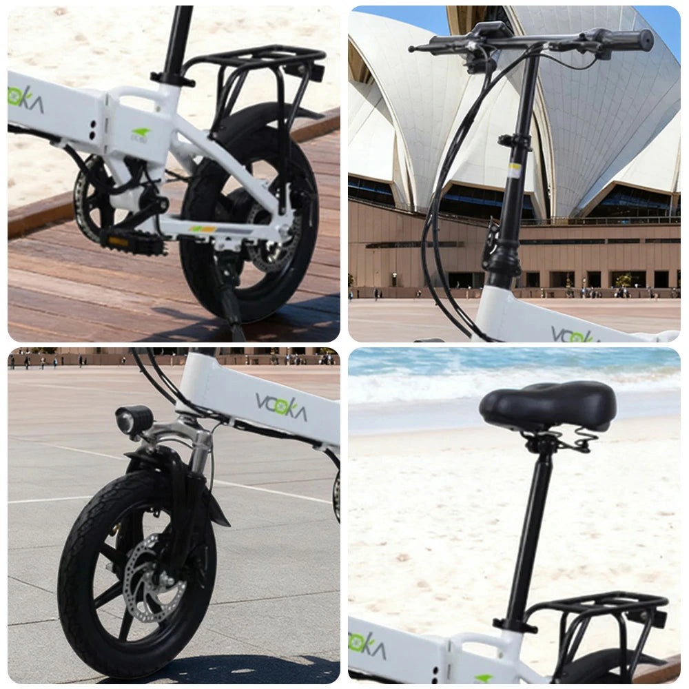 VOLTUS Electric Scooter 48V11A Battery Aluminum Frame 30km Electric, 70km Assisted, Ergonomic, Remote Unlock - White