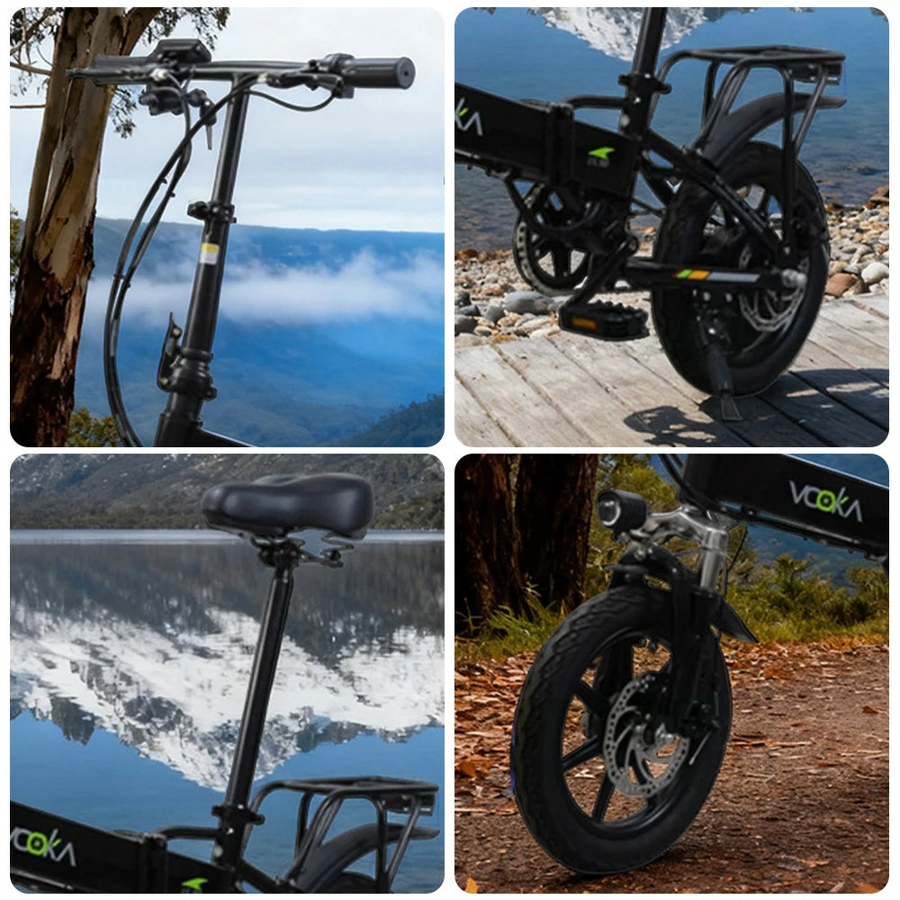 VOLTUS Electric Scooter 48V11A Battery Aluminum Frame 30km Electric, 70km Assisted, Ergonomic, Remote Unlock - Black