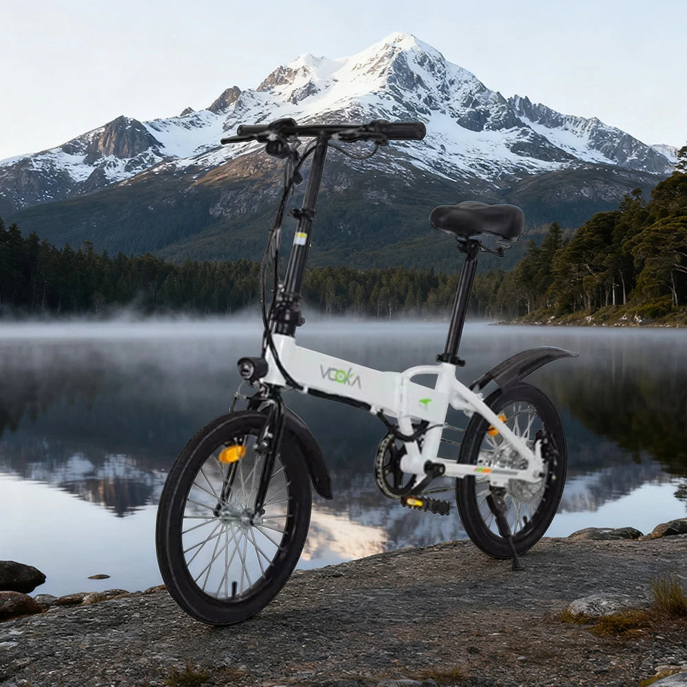 VOLTUS Electric Scooter 48V 5/7A Lithium Battery Aluminum Frame 20/25km Electric, 50/60km Assisted, Ergonomic, Remote Unlock - White