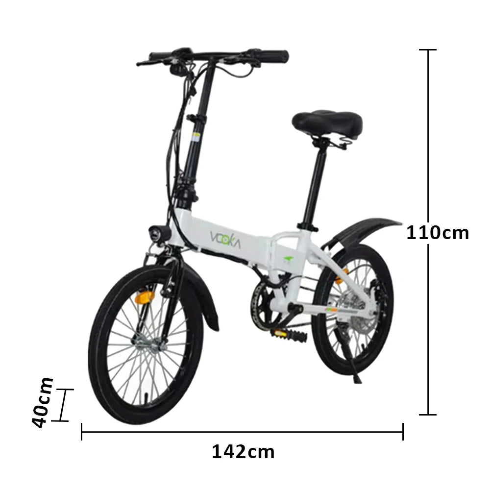 VOLTUS Electric Scooter 48V 5/7A Lithium Battery Aluminum Frame 20/25km Electric, 50/60km Assisted, Ergonomic, Remote Unlock - White