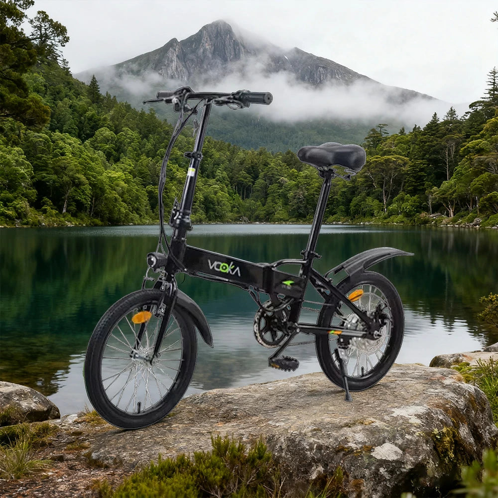 VOLTUS Electric Scooter 48V 5/7A Lithium Battery Aluminum Frame 20/25km Electric, 50/60km Assisted, Ergonomic, Remote Unlock - Black