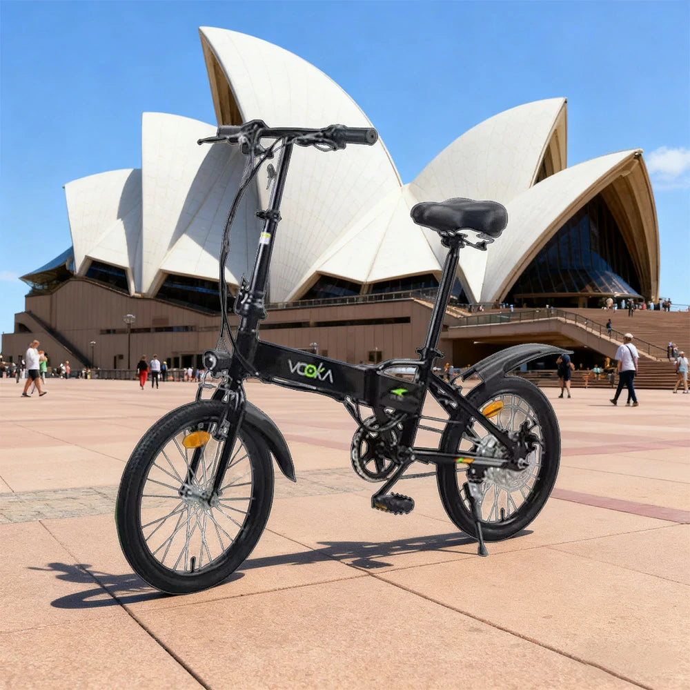 VOLTUS Electric Scooter 48V 5/7A Lithium Battery Aluminum Frame 20/25km Electric, 50/60km Assisted, Ergonomic, Remote Unlock - Black