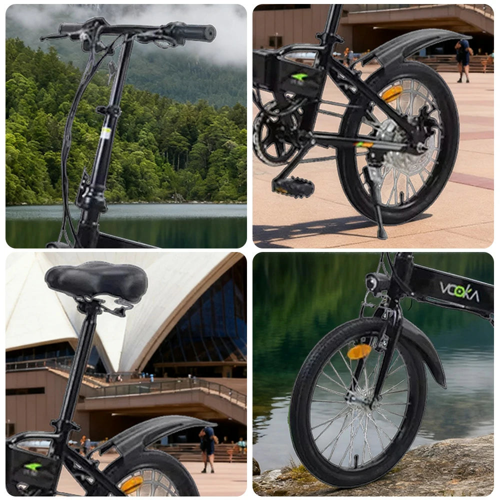 VOLTUS Electric Scooter 48V 5/7A Lithium Battery Aluminum Frame 20/25km Electric, 50/60km Assisted, Ergonomic, Remote Unlock - Black