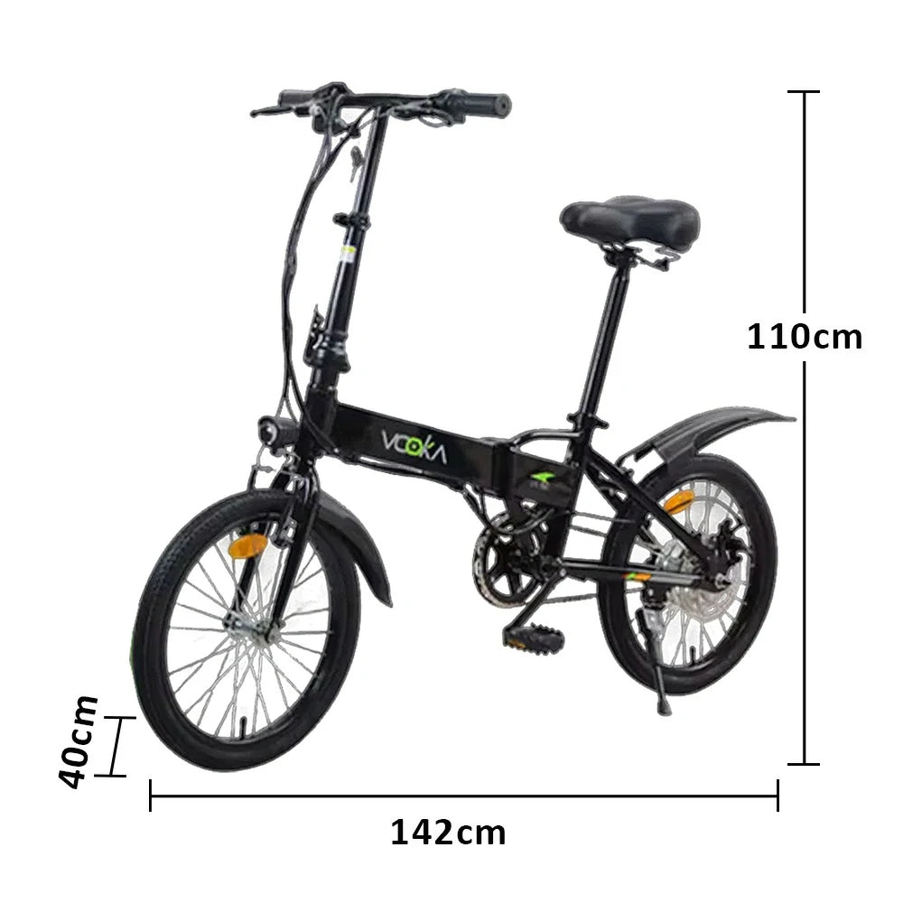 VOLTUS Electric Scooter 48V 5/7A Lithium Battery Aluminum Frame 20/25km Electric, 50/60km Assisted, Ergonomic, Remote Unlock - Black