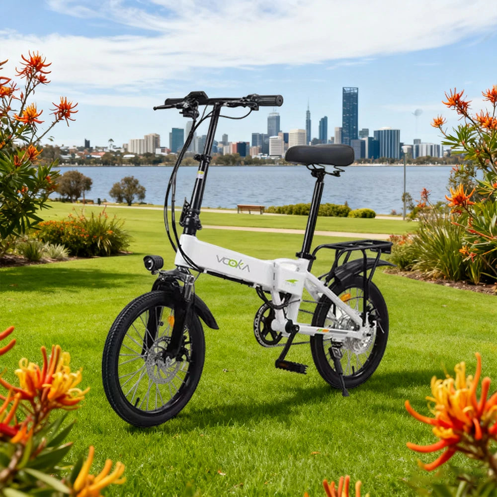 VOLTUS Electric Scooter 48V 7/11A Lithium Battery Aluminum Frame 30/40km Electric Range, 70/90km Assisted Range, Ergonomic Design - White