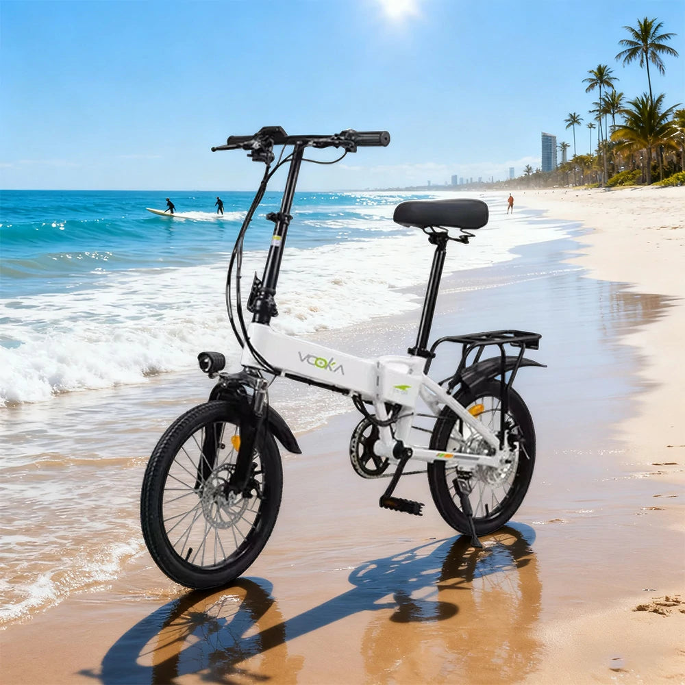 VOLTUS Electric Scooter 48V 7/11A Lithium Battery Aluminum Frame 30/40km Electric Range, 70/90km Assisted Range, Ergonomic Design - White