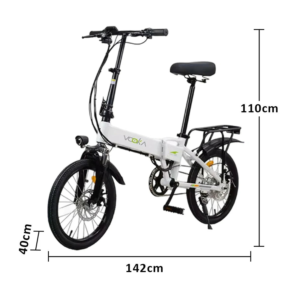 VOLTUS Electric Scooter 48V 7/11A Lithium Battery Aluminum Frame 30/40km Electric Range, 70/90km Assisted Range, Ergonomic Design - White