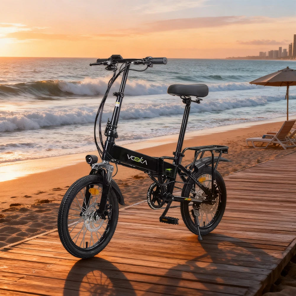 VOLTUS Electric Scooter 48V 7/11A Lithium Battery Aluminum Frame 30/40km Electric Range, 70/90km Assisted Range, Ergonomic Design - Black