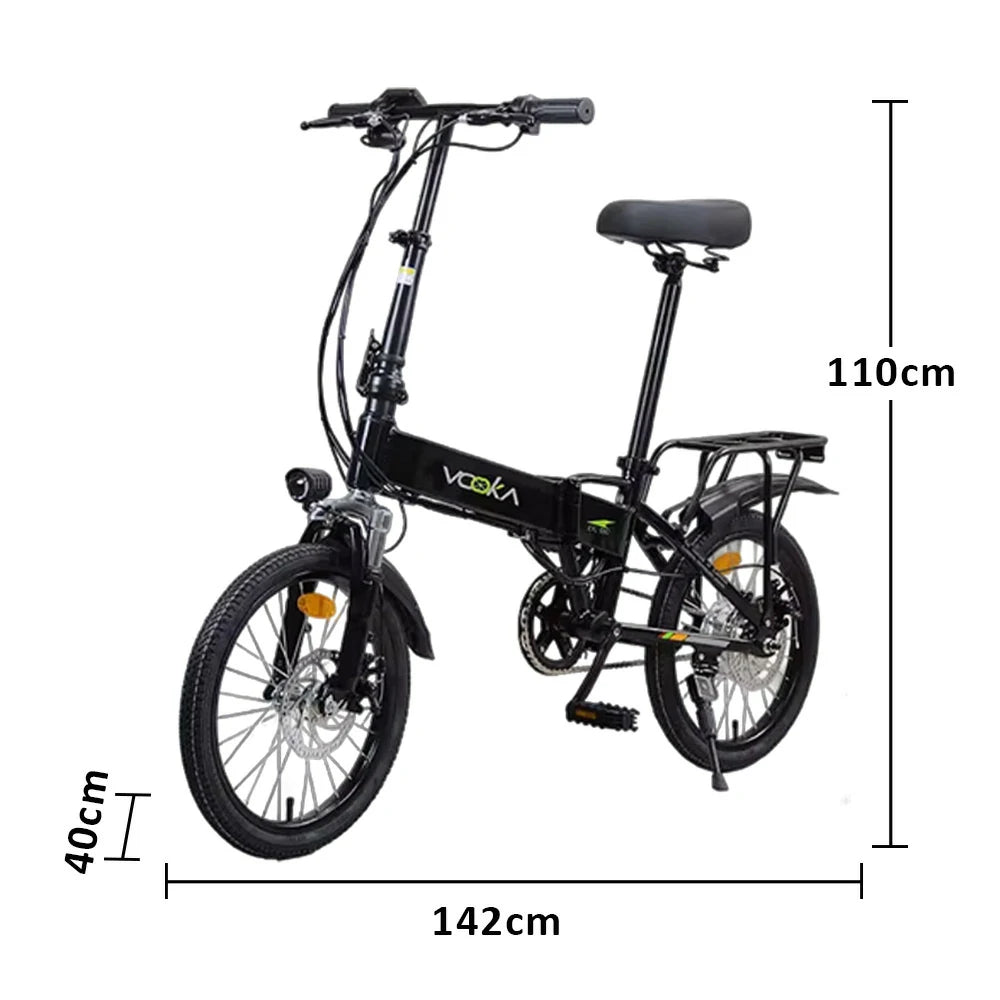 VOLTUS Electric Scooter 48V 7/11A Lithium Battery Aluminum Frame 30/40km Electric Range, 70/90km Assisted Range, Ergonomic Design - Black