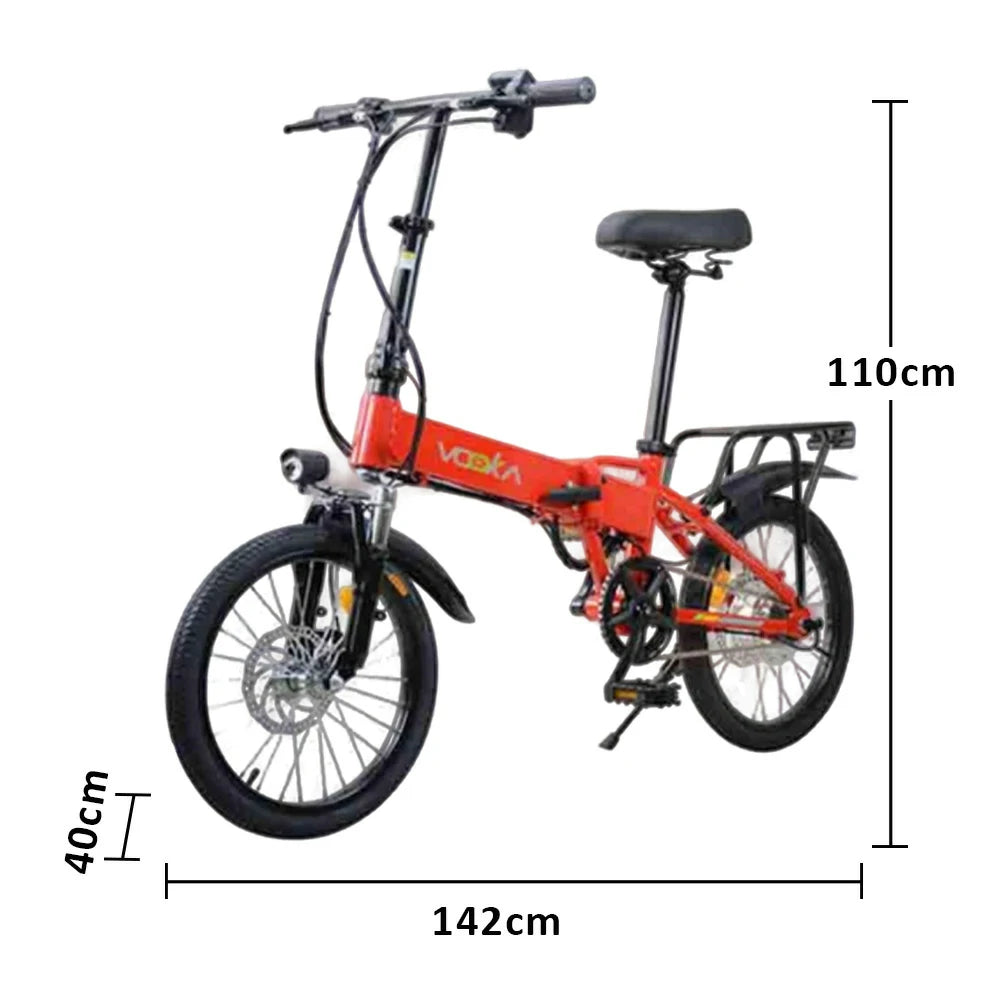 VOLTUS Electric Scooter 48V11A 18-inch Tires Lithium Battery Aluminum Frame 40km Electric Range, 90km Assisted Range, Ergonomic Design - Red