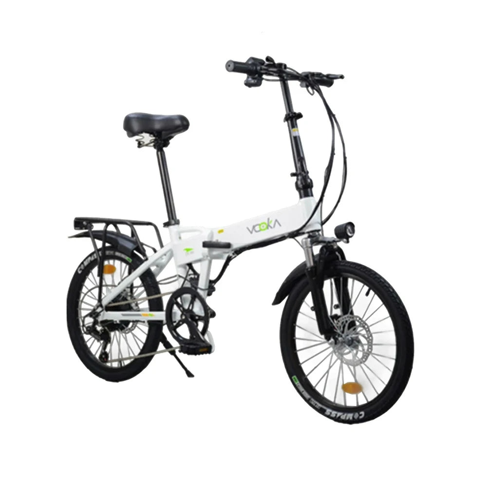 VOLTUS Electric Scooter 48V11A Lithium Battery Aluminum Frame 50km Electric Range, 120km Assisted Range, Shimano 7-speed, 20-inch Steel-wire Tires - White