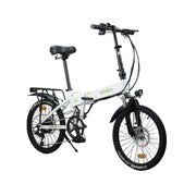 VOLTUS Electric Scooter 48V11A Lithium Battery Aluminum Frame 50km Electric Range, 120km Assisted Range, Shimano 7-speed, 20-inch Steel-wire Tires - White